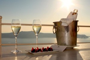 Sunset Champagne Santorini Funancials